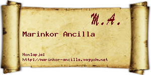 Marinkor Ancilla névjegykártya